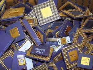 Gold value in computer chips supplied to you